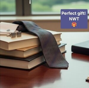 👔 Kenneth Cole New York Silk tie - Subtle Plaid 👔 . Perfect Gift! 🎁